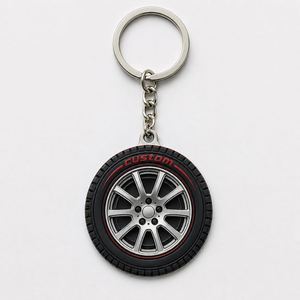 Porte-clés personnalisés en gros en forme de pneu, avec logo de marque, pour clubs automobiles, souvenirs de course automobile et véhicules - Product Image 3