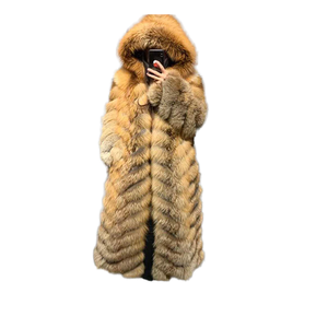 <span class=keywords><strong>Cappotto</strong></span> di pelliccia di volpe rossa naturale con cappuccio lungo <span class=keywords><strong>cappotto</strong></span> di pelliccia di volpe naturale con cappuccio <span class=keywords><strong>da</strong></span> donna giacca di pelliccia di volpe naturale per abbigliamento esterno - Product Image 4