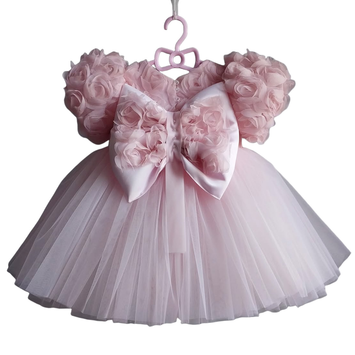 strapless open back dress American Princess White & Red Floral-Embroidered A-Line Baby Girls Dre   Stockpoint Apparel Outlet
