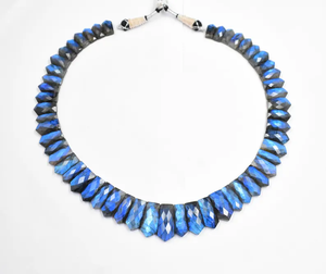 สร้อยคอแฟชั่นสไตล์ลาบราดอไรต์ที่ดูฉูดฉาดประดับด้วยลูกปัดอัญมณีที่มีเสน่ห์สำหรับงานปาร์ตี้ - Product Image 2