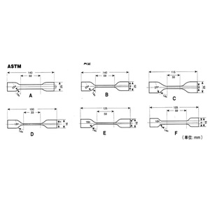 Prueba de tracción con troquel tipo mancuerna ASTM D412 Tipo A B <span class=keywords><strong>C</strong></span> D <span class=keywords><strong>E</strong></span> F para polímeros - Product Image 5