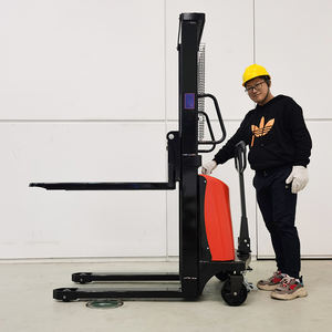 Selbsthebender 1,3m 1,6 Meter Elektrischer Selbstlade-Stapler für Transporter 500kg 1t 1,3t 1,5t Kapazität Vollelektrisch mit Lithium-Motor für Transporter-Nutzung - Product Image 1