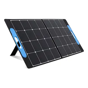 Ricsity-panel solar portátil plegable, 100W, para acampar con 23% de conversión de energía solar eficiente