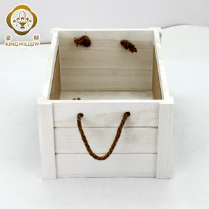KINGWILLOW-caja pequeña de madera blanca para manualidades, cesta de almacenamiento con <span class=keywords><strong>pizarra</strong></span>, venta al por mayor - Product Image 3