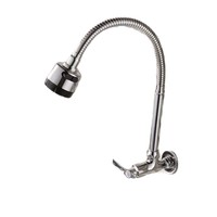 Robinet d'eau durable en ABS, eau froide uniquement, pour cuisine extérieure, robinet moderne noir flexible en ABS pour cuisine domestique