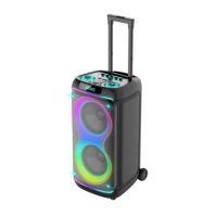 Speaker troli pesta baterai portabel Bass 8 inci V ganda untuk pertunjukan klub