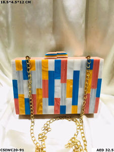 Bolso de mano de resina para mujer de diseñador hecho a mano 100% para bodas y fiestas, accesorio de moda rentable y elegante - Product Image 3