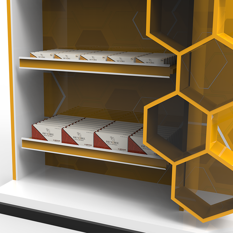 Apache Modern Honeycomb Shaped Skincare Metal Display Rack Customizable for Double-Sided Supermarket Shelves — view 5