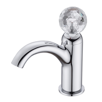 Robinet de lavabo en laiton massif avec poignée à bouton en cristal, mitigeur de lavabo à levier unique pour salle de bain, fabriqué à Kaiping