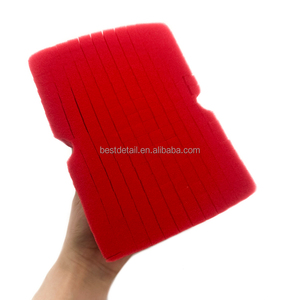 Tự động chi tiết làm sạch phụ kiện xe hơi cao cấp bọt Chéo Cắt lưới lớn màu đỏ rửa xe bọt biển - Product Image 6