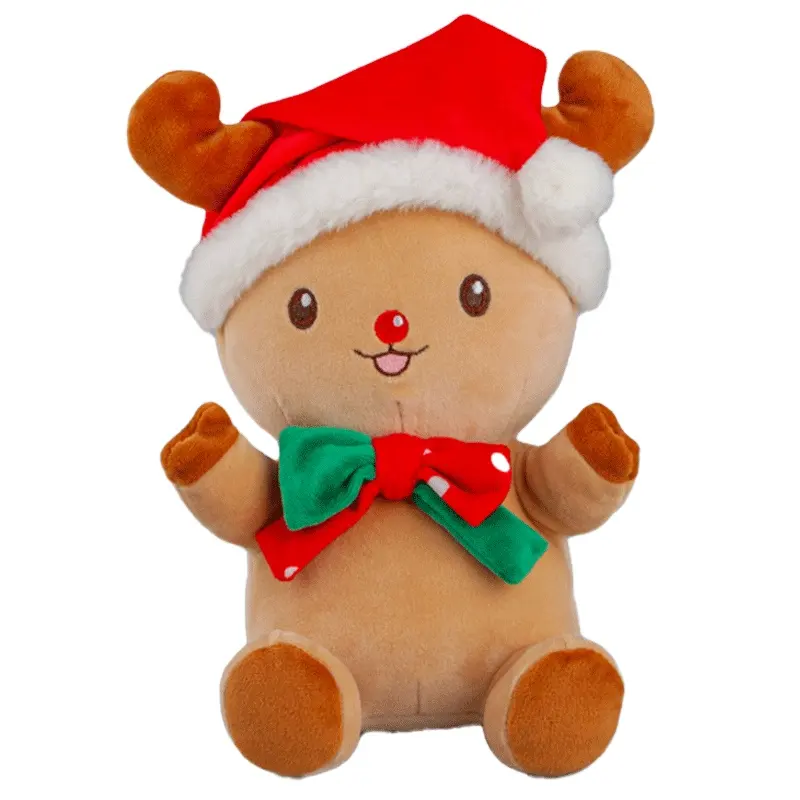 Леди, оптовая продажа, мягкие игрушки с оленями, милые очаровательные рождественские плюшевые игрушки, подарок для детей, мягкая игрушка oem brinquedo