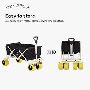 STARRYHEART Portable Heavy Duty Folding Utility Garden <b>Cart</b> All Terrain <b>Beach</b> Wheels 220lbs Weight Capacity OEM Customizable - Product Image 3