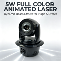 Projecteur laser d'animation RGB 3W 5W DMX512 à activation sonore IP33, éclairage de scène mobile pour mariage, DJ, discothèque, faisceau lumineux