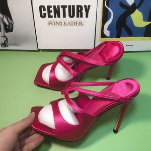 Sandales à talons carrés multicolores européennes sexy pour femmes et dames - Product Image 6