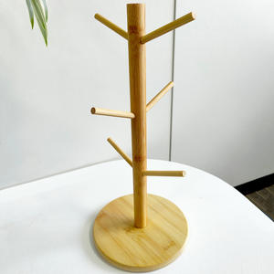 ที่วางแก้วกาแฟ/ถ้วยชา/แก้วน้ำ ทำจากไม้ไผ่ เป็นมิตรกับสิ่งแวดล้อม ใช้จัดระเบียบและโชว์ - Product Image 2