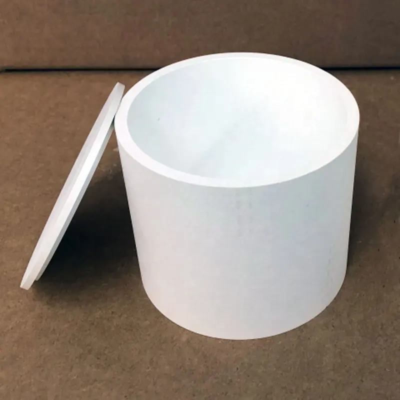 Industrial Ceramic High Pure 99% 99.7% Boron Nitride Cylindrical Metal Melting Crucibles with Lid