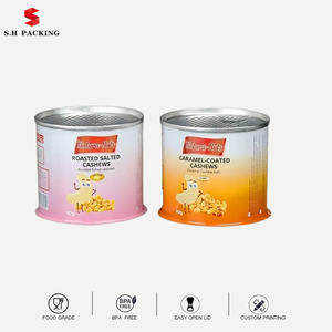 Boîte <span class=keywords><strong>en</strong></span> métal alimentaire pour gâteaux avec couvercle, vente <span class=keywords><strong>en</strong></span> gros, personnalisable, pour pop-corn et café, 12 oz, pour pâtisserie - Product Image 1