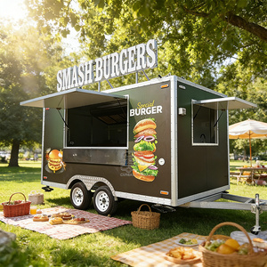 Chips Bus Restaurant Cart Food Caravan Shop Stall <b>Small</b> Coffee Design Mobile Fruit Vegetable Kiosk - Product Image 6