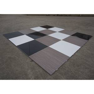 Easy install portable black and white dance floor for indoor outdoor wedding - Product Image 5