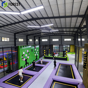 Arena de Trampolín con Estructura de Acero, Zona de Acolchado de Seguridad Modular, Edificio Metálico para Exteriores, Sistema Resistente a la Intemperie - Product Image 2
