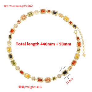 <span class=keywords><strong>Tiktok</strong></span> viral produits gagnants actuels ensemble de bijoux en zircon de luxe mode bijouterie scintillante CZ collier en diamant bracelet - Product Image 3