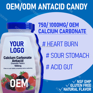 China Fabrikant Oem Natuur Gemaakt Dieet Calcium Magnesium Zink Vitamine D3 Antacidum Kauwtablet Voor Hartverbranding - Product Image 2