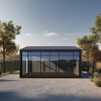 Maison conteneur modulaire triangulaire durable de 20 pieds avec fenêtres, pliable et étanche, pour bureau ou stockage