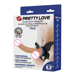 PRETTY LOVE Harnais étanche avec godemichet à ventouse et godemichet en silicone de 6,3 pouces, jouets sexuels pour femmes - Product Image 6