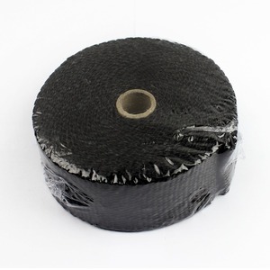Tubo de escape térmico para motocicleta, 5cm x 10m, <span class=keywords><strong>cinta</strong></span> de calor para el tubo de escape, envoltura de escudos, cabezal múltiple, rollo de aislamiento - Product Image 2