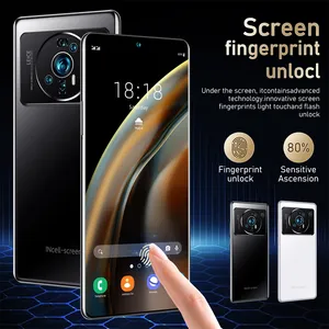 Desain Baru 2022 Ponsel Global 5G Unlocked 7.3 Inci Android 12 M12 Ultra dengan Baterai Besar 7300Mah Ponsel Sim Ganda