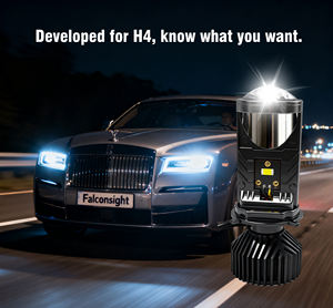 Phare de projecteur LED Falconsight H4 80W Mini projecteur Lentille transparente Lentille claire Lumière de moto automatique Haute qualité Y6 - Product Image 2