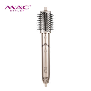 مشط تمليس الشعر الاحترافي من ماك ستايلر، لون ذهبي، مشط تجعيد الشعر الكهربائي، فرشاة تسخين احترافية 8 في 1، 120 درجة مئوية - Product Image 3