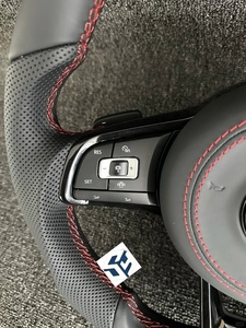 <span class=keywords><strong>Volante</strong></span> de Cuero de Alta Calidad para Volkswagen VW Polo Golf R <span class=keywords><strong>6</strong></span> 7 8 MK6 MK7 <span class=keywords><strong>GTi</strong></span> Passat B7 B8 Jetta - Product Image 2