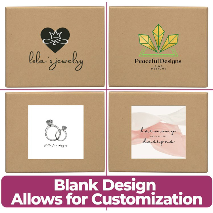 FSC Cardboard kraft pearl necklace jewelry box with logo