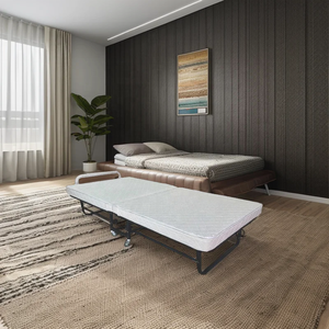 <span class=keywords><strong>Lit</strong></span> pliant en métal pliable supplémentaire <span class=keywords><strong>pour</strong></span> invités avec rangement en revêtement en poudre <span class=keywords><strong>pour</strong></span> appartement, villa et hôtel - Product Image 5