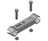 Attaches de fixation pour roulettes pivotantes de type plaque de 3/4/5 pouces, en acier, petites et grandes tailles