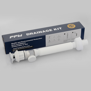 PPW CM2305A-WB צינור אינסטלציה מודרני לבן עם פקק נשלף לניקוז יתר, אחריות 10 שנים, פקק כיור אמבטיה עם לחצן, מסנן למקלחת - Product Image 2