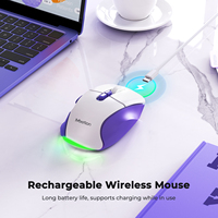 Mouse Nirkabel Meetion BTM001 Dual Mode Pengisian Daya Nirkabel Mouse 2.4Ghz untuk PC Laptop Komputer