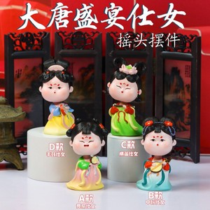 หยู โม ตัง ตุ๊กตาสตรีราชสำนักสมัยราชวงศ์ถัง งานฝีมือเรซิ่น ของตกแต่งบ้าน ของตกแต่งโต๊ะทำงาน ของขวัญปีใหม่จีน - Product Image 5