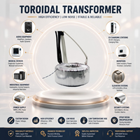 Amplificateur de transformateur toroïdal monophasé, entrée 220V, sortie 12V, 50/60Hz, enroulement en cuivre, transformateur électronique, sortie audio