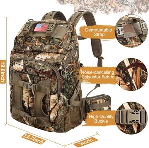 Muestra Gratuita, Mochila de Camuflaje Personalizable de Gran Tamaño, 35L, con Soporte para Arco, para Caza al Aire Libre - Product Image 2