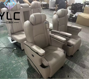 Asientos aerodinámicos de cuero de lujo giratorios de 360 ° para Conversiones de furgonetas Cómodo modelo giratorio de estilo aeronáutico <span class=keywords><strong>Vito</strong></span> Alphard - Product Image 1