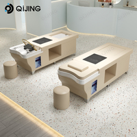 Fauteuil de Lavage de Cheveux de Salon Moderne avec Massage du Dos, Lit de Shampooing, et Thérapie Circulatoire à l'Eau pour Tête