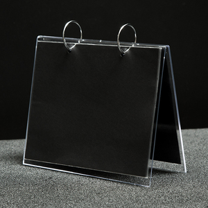 Giá rẻ 5x7 inch V hình rõ ràng <span class=keywords><strong>Acrylic</strong></span> hiện đại hai mặt làm bằng tay thân thiện với môi lịch chủ Máy tính để bàn đứng - Product Image 4