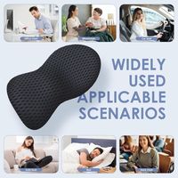 Oreiller lombaire ergonomique en mousse à mémoire de forme pour soulager les douleurs dorsales Coussin lombaire pour chaises de bureau Sièges d'auto