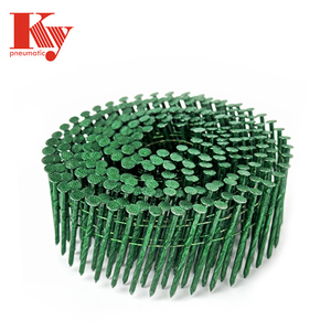 Chiodi per pallet in filo di ferro Q235 da 15 gradi, con rivestimento OEM giallo, argento, verde, a gambo liscio, per legno, 2540 - Product Image 2