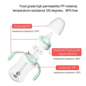 BAOHUI OEM usine approvisionnement bébé <span class=keywords><strong>biberon</strong></span> ensemble d'alimentation sans BPA silicone & PP col large pour 0-12 mois - Product Image 3