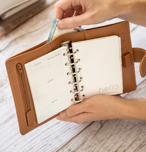 Mini-reliure à anneaux en similicuir PU, carnet de notes en cuir, Agenda, planificateur, organisateur, <span class=keywords><strong>Budget</strong></span> A5 A6 - Product Image 5