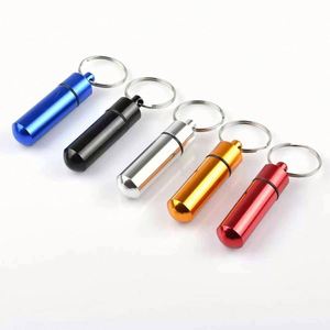 Wholesale Mini Travel Pill Holder Portable Mini Aluminium Pill Organizer Case Container Small Pocket Pill Box Keychain - Product Image 1