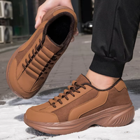 Chaussures décontractées pour hommes à coupe large, grande taille, doublure chaude en fourrure, respirantes, légères, confortables, pour le printemps, l'automne et l'hiver